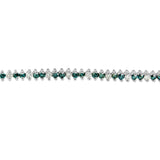 14K White Gold Round-Cut white and Blue Diamond Fashion Bracelet (3.70 cttw, H-I Color, SI1-SI2 Clarity)