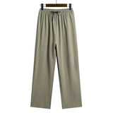 Traditional Chinese Knot Buttons Solid-color Design Trousers