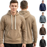 Mens Casual Sporty Loose-fit Hoodie With Pockets