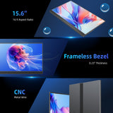 UPERFECT QLED 4K UHD Portable Monitor, 145 Percent SRGB, 500 Nits, 1500 To 1 Contrast, HDR FreeSync, 15.6 Inch Gaming Display, Type C HDMI, VESA And Smart Case.