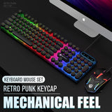 Desktop Computer Office Business Wired Keyboard And Mouse Set