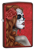Zippo Day of The Dead Girl Candy Red Apple Pocket Lighter Candy Red Apple
