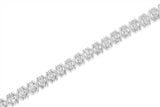 .925 Sterling Silver 1.0 Cttw Diamond Miracle-Set X-Link 7" Tennis Bracelet (I-J Color, I3 Clarity)