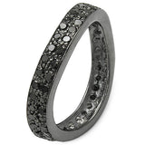 1.11 Carat Genuine Black Diamond .925 Sterling Silver Ring