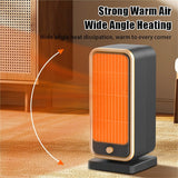 500W Portable Ceramic Space Heater with Safety Tip-Over Protection – Square Design