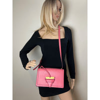 Loewe Medium Barcelona Pink Leather Shoulder Bag
