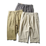Casual Cool Breathable Cotton Linen Capri Pants