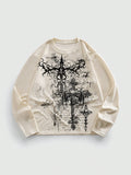 Letter Skull Print Personalized Casual Top