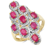 1.98 Carat Genuine Ruby .925 Sterling Silver Ring