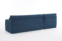 105'' Cloud Sectional Couch with L-Shape Chaise,Modern Modular Sofa with Deep Seat, Boneless Sofa for Living Room Bedroom,No Assembly Required,Blue.