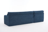 105'' Cloud Sectional Couch with L-Shape Chaise,Modern Modular Sofa with Deep Seat, Boneless Sofa for Living Room Bedroom,No Assembly Required,Blue.