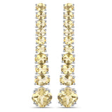 18K White Gold Plated 7.22 Carat Genuine Citrine .925 Sterling Silver Earrings