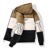 Color-blocking Euro-American Style Reversible Cotton Jacket