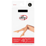 Eklips Black Pantyhose Classic Sheer Tights Size L