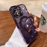 Electroplated Magnetic Suction Bracket Phone Case