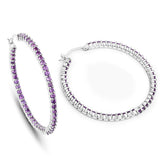 3.00 Carat Genuine Amethyst .925 Sterling Silver Earrings