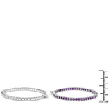 3.00 Carat Genuine Amethyst .925 Sterling Silver Earrings