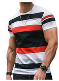 Men's Fashion Striped Casual Short-Sleeve