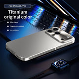 Solid Color Minimalist Metal Anti Drop Phone Case