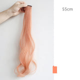 Color Wigs Female Long Hair Highlighting Gradient Invisible Curly Hair