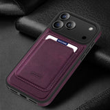 Leather Magnetic Card Holder Phone Case Compatible With The 17 Pro Max