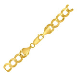 8.2mm 14k Yellow Gold Solid Curb Chain