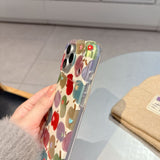 Electroplated Colorful Flower Phone Case
