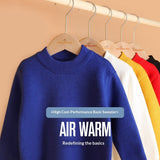 Childrens Fleece-lined White Sweater Mid-length For Fall And Winter