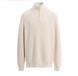 Mens Fashion Half-neck Cotton Knit Sweater