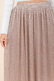 Mittoshop Metallic Glitter Speckle Print Elastic Midi Skirt