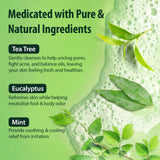 Antibacterial Body Wash - Antibacterial Soap And Tea Tree Body Wash For Jock Itch, Athletes Foot, Eczema And Back Acne - Anti Bacterial Body Soap For Men And Women Safe For All Skin Types - 2 Pack 8 Fl Oz (Pack of 2)