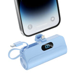 Mini Portable Power Bank With Built-in Cable