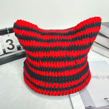 Simple Striped Casual Wool Hat