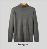 Mens Loose-fitting Warm Turtleneck Knit Sweater