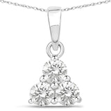 0.51 Carat Genuine Lab Grown Diamond 14K White Gold Pendant