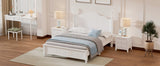 Full Size Wood Platform Bed Frame,Retro Style Platform