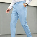 Summer Thin New Mens Solid-color Slim-fit European And American Casual Pants