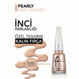 Flormar Pearly Long-Lasting Nail Polish with Shimmering Finish - Salmon Dust PL450