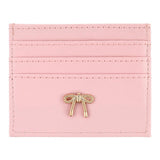 Eklips Powder Pink Bow Card Holder with Slim Design