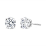 14K White Gold 5/8 Cttw Lab Grown Diamond 4-Prong Classic Stud Earrings (F-G Color, VS2-SI1 Clarity)
