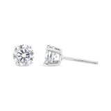 14K White Gold 5/8 Cttw Lab Grown Diamond 4-Prong Classic Stud Earrings (F-G Color, VS2-SI1 Clarity)