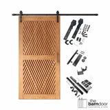 Diamond Pattern Barn Door Kit | Black Hardware
