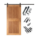 Vertical Slat Barn Door Kit | Black Hardware