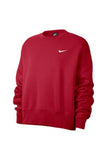 Nike Womens Team Fleece Sweatshirt Crew | Roomy & Loose Fit Relaxed Style (XX-Large Crimson)