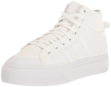 adidas Womens Bravada 2.0 Mid Platform Skate Shoe White/White/Chalk White 10
