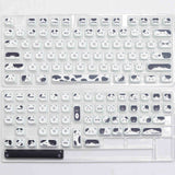 Black And White Kitten Full Set Sublimation Key Cap