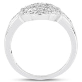 14K Yellow Gold Plated 0.29 Carat Genuine White Diamond .925 Sterling Silver Ring