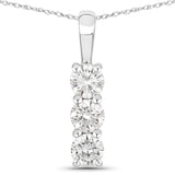 0.75 Carat Genuine Lab Grown Diamond 14K White Gold Pendant