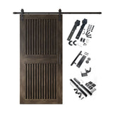 Vertical Slat Barn Door Kit | Black Hardware