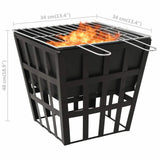 EBTOOLS 2-in-1 Steel Fire Pit and BBQ